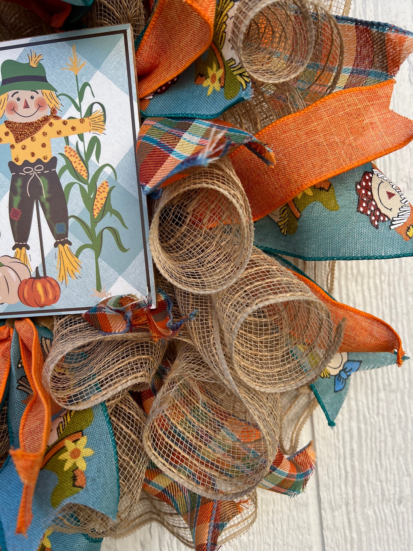 Welcome Autumn Scarecrow Wreath