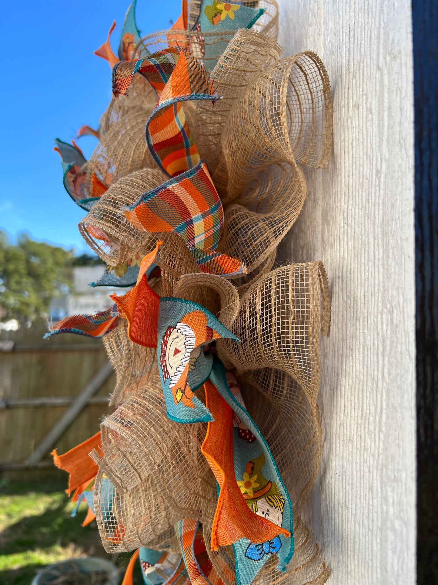Welcome Autumn Scarecrow Wreath