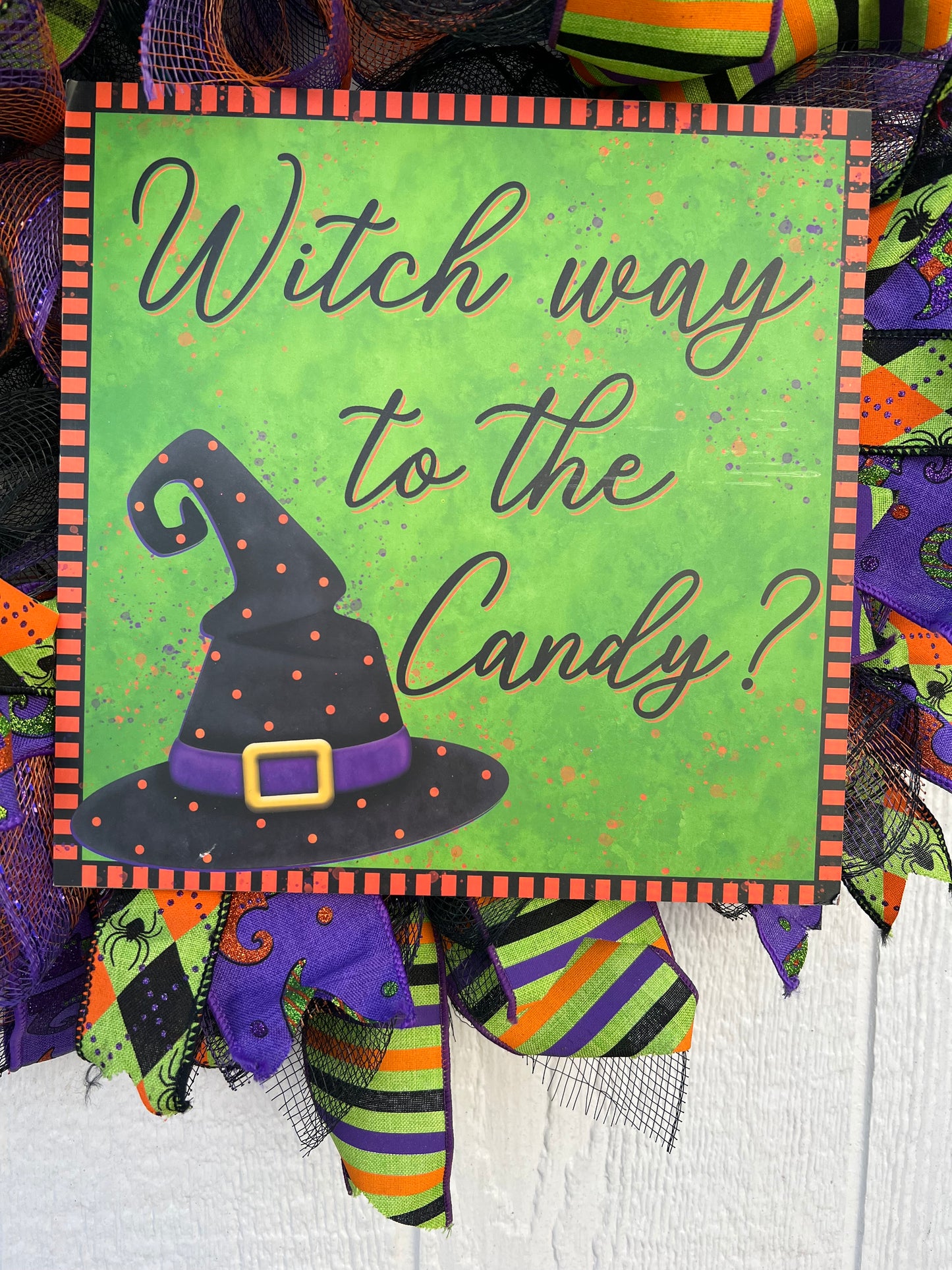 Witch Way to the Candy Halloween Wreath