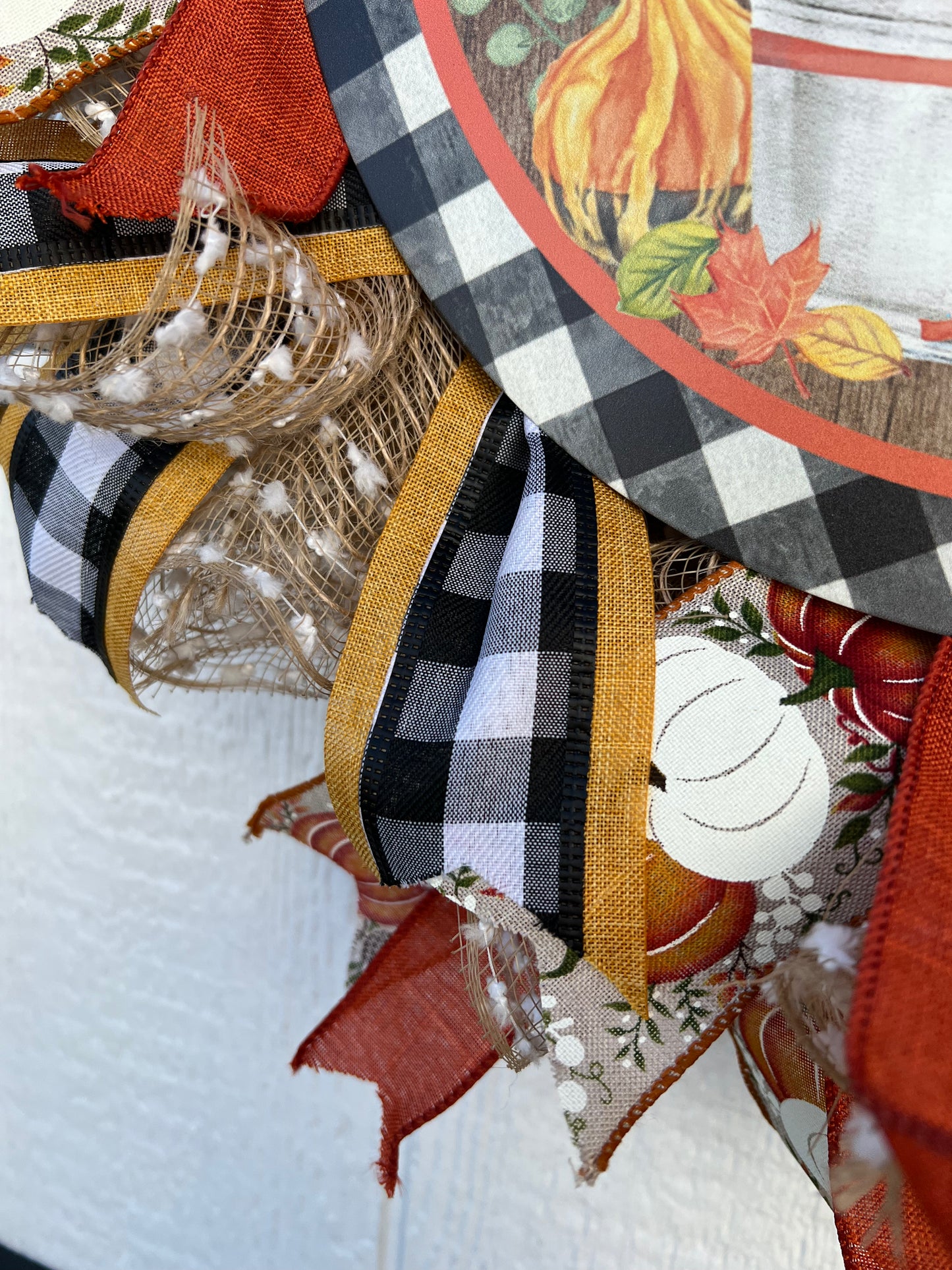 Welcome Pumpkin Fall Wreath