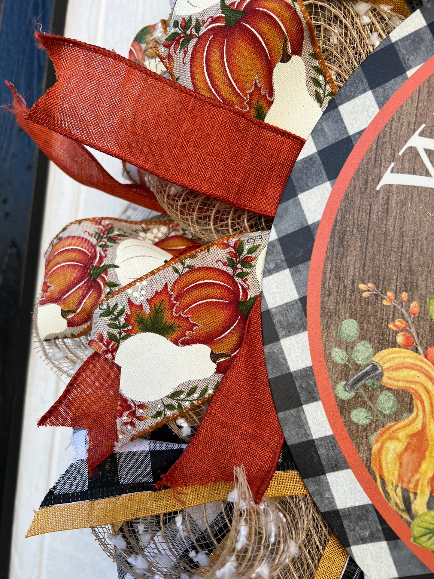 Welcome Pumpkin Fall Wreath