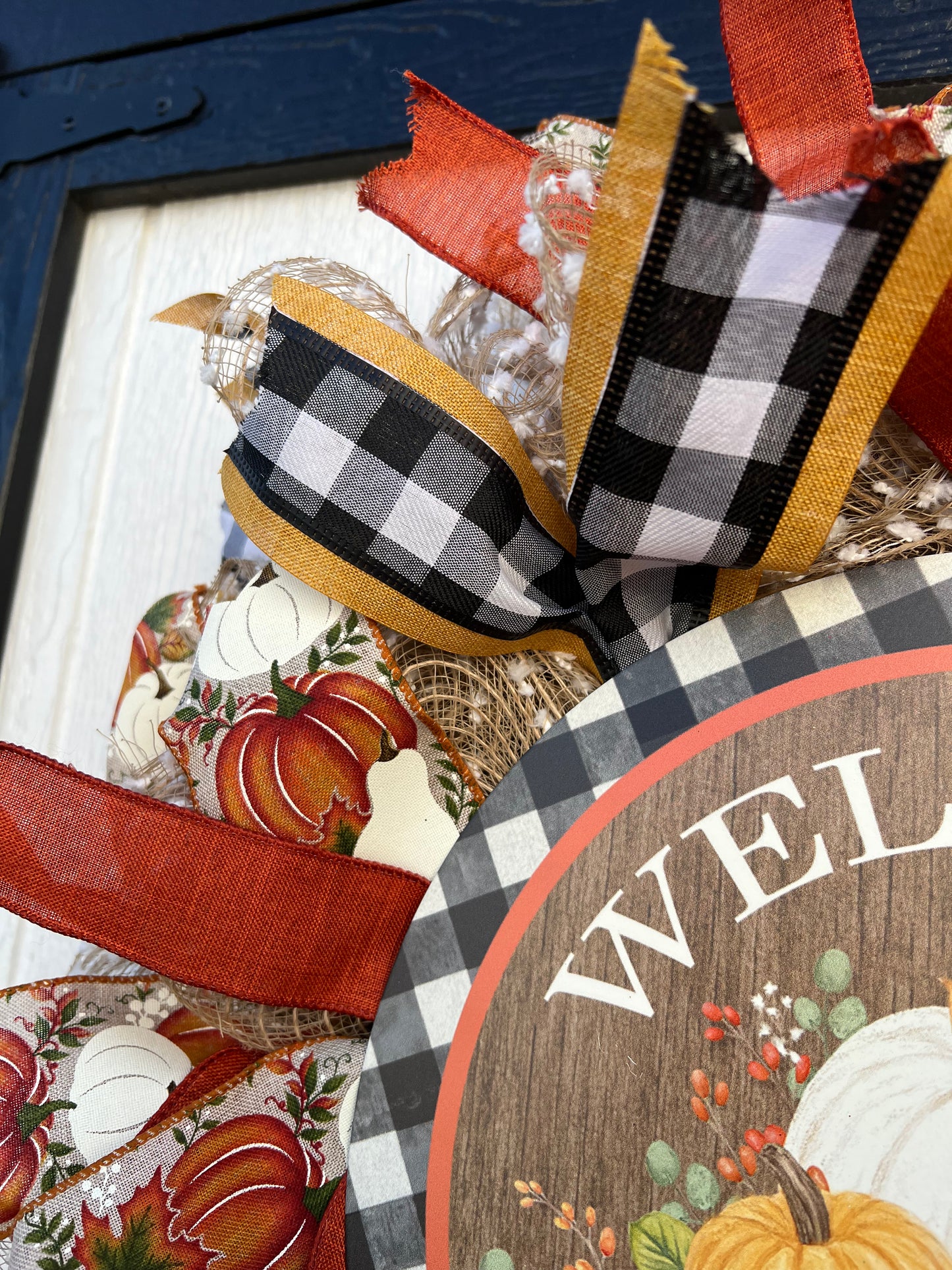 Welcome Pumpkin Fall Wreath