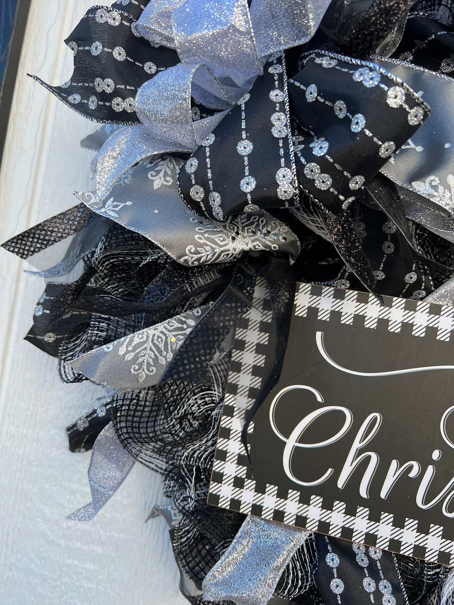 Modern Merry Christmas Wreath