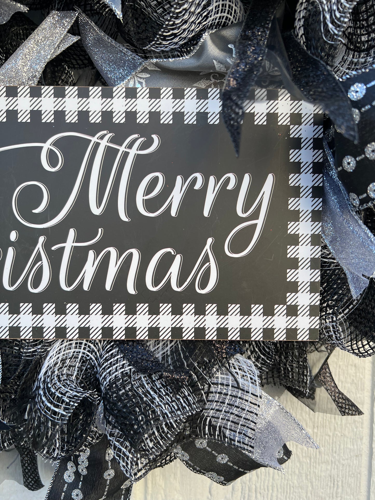 Modern Merry Christmas Wreath